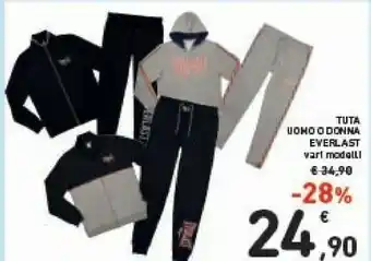 Conad Everlast Tuta Uomo/ Donna offerta