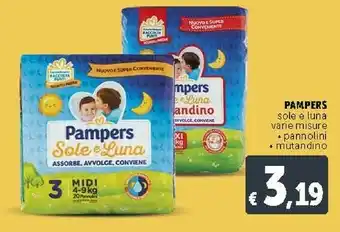 Deco Supermercati Pampers Sole E Luna offerta