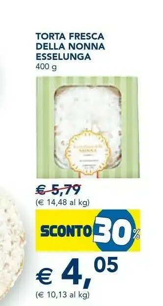 Esselunga Esselunga - Torta Fresca Alla Ricotta 400 G(ml) offerta