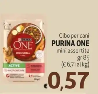 Cibo per cani PURINA ONE mini assortite gr 85