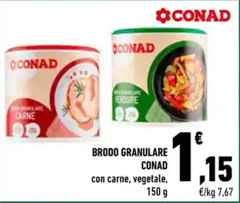 Conad BRODO GRANULARE CONAD con carne, vegetale, 150 g offerta