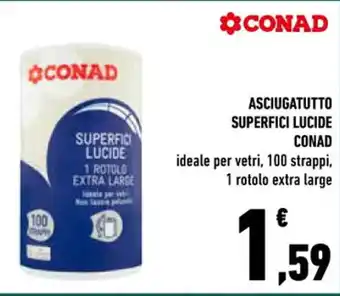 Conad ASCIUGATUTTO SUPERFICI LUCIDE CONAD offerta