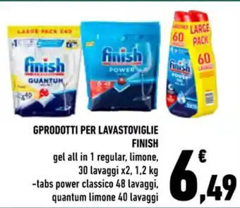 Conad GPRODOTTI PER LAVASTOVIGLIE FINISH offerta