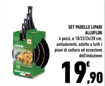SET PADELLE LIPARI ALLUFLON