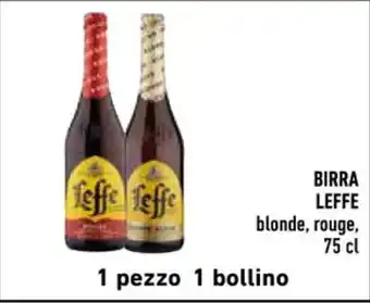 Conad BIRRA LEFFE blonde, rouge, 75 cl offerta