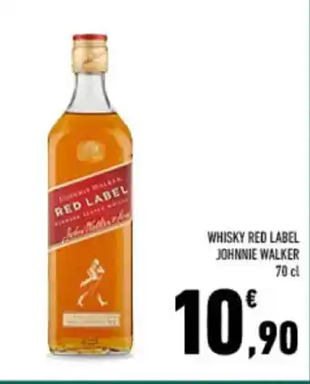 Conad WHISKY RED LABEL JOHNNIE WALKER 70 cl offerta
