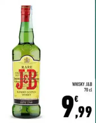 Conad WHISKY J&B 70 cl offerta