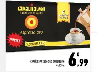 Conad CAFFÈ ESPRESSO ORO GUGLIELMO 4 x 250 g offerta
