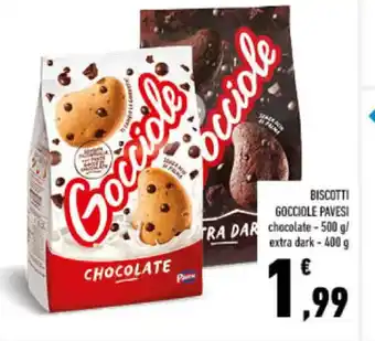 Conad BISCOTTI GOCCIOLE PAVESI 500 g/400 GOCCIOLE PAVESI offerta