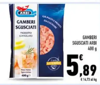 Conad GAMBERI SGUSCIATI ARBI 400 g offerta
