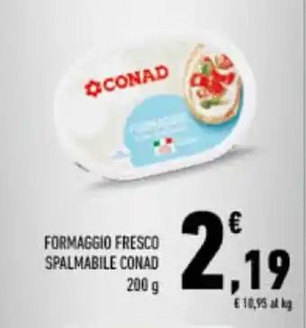 Conad FORMAGGIO FRESCO SPALMABILE CONAD 200 g offerta