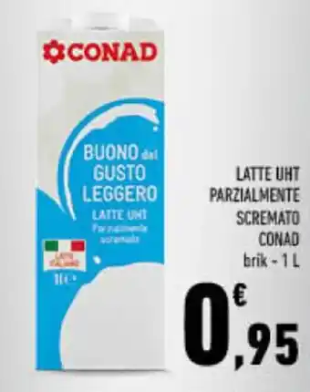 Conad LATTE UHT PARZIALMENTE SCREMATO 1 l offerta