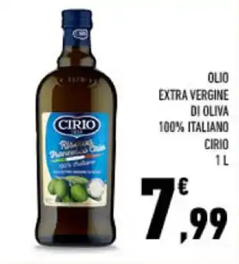 Conad OLIO EXTRA VERGINE DI OLIVA 100% ITALIANO CIRIO 1 L offerta