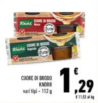 Conad CUORE DI BRODO KNORR vari tipi - 112 g offerta