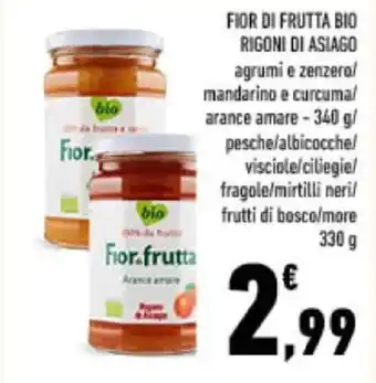 Conad FIOR DI FRUTTA BIO RIGONI DI ASIAGO 330 g offerta