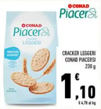 Conad CRACKER LEGGERI CONAD PIACERSI 230 g offerta