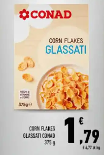 Conad CORN FLAKES GLASSATI CONAD 375 g offerta