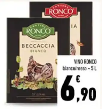 Conad VINO RONCO bianco/rosso - 5 L offerta
