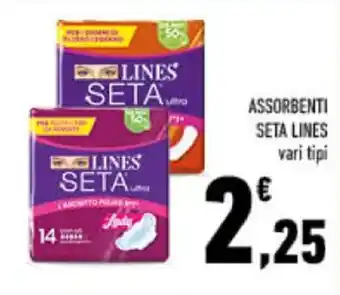 Conad ASSORBENTI SETA LINES vari tipi offerta