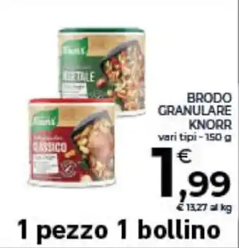 Conad BRODO GRANULARE KNORR vari tipi-150 g offerta