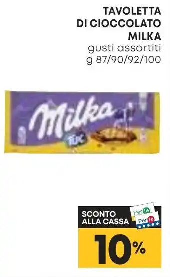 Pam TAVOLETTA DI CIOCCOLATO MILKA gusti assortiti g 87/90/92/100 offerta