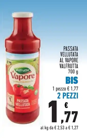 Conad PASSATA VELLUTATA AL VAPORE VALFRUTTA 700 g offerta