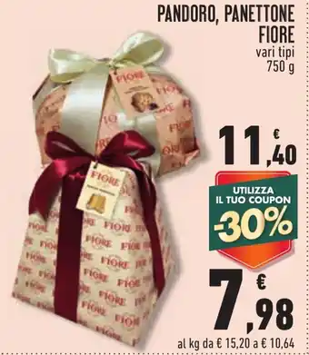 Conad PANDORO, PANETTONE FIORE vari tipi 750 g offerta