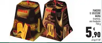 Conad PANDORO IL GOLOSONE MAINA tiramisù, oro fondente 750 g offerta