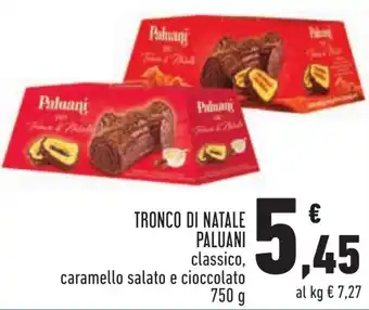 Conad TRONCO DI NATALE PALUANI classico, caramello salato e cioccolato 750 g offerta