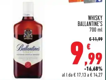 Conad WHISKY BALLANTINE'S 700 ml offerta