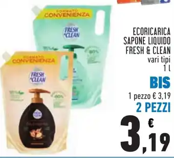 Conad ECORICARICA SAPONE LIQUIDO FRESH & CLEAN 1 l offerta
