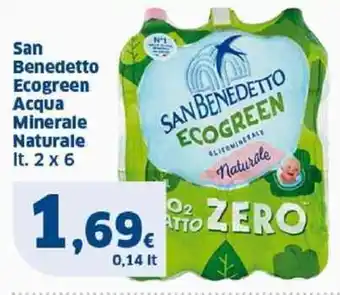 San Benedetto Ecogreen Acqua Minerale Naturale It. 2 x 6