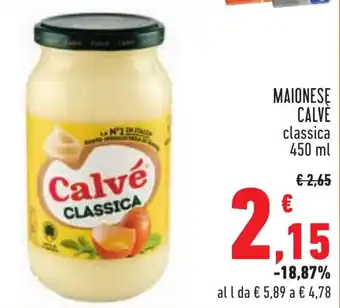 Conad MAIONESE CALVE classica 450 ml offerta