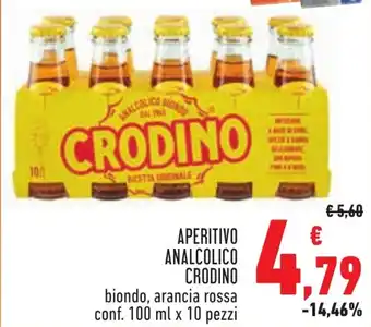 Conad APERITIVO ANALCOLICO CRODINO conf. 100 ml x 10 pezzi offerta