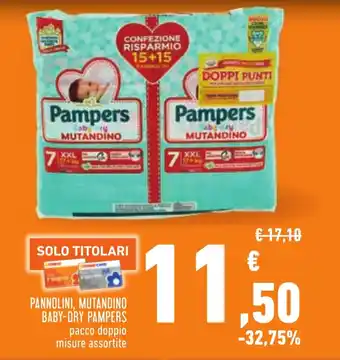 Conad PANNOLINI, MUTANDINO BABY-DRY PAMPERS offerta