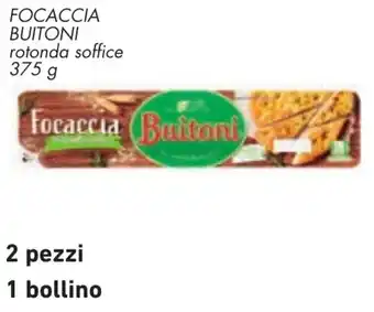Conad FOCACCIA BUITONI rotonda soffice 375 g offerta