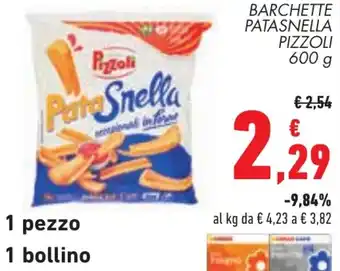 Conad BARCHETTE PATASNELLA PIZZOLI 600 g offerta