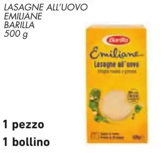 Conad LASAGNE ALL'UOVO EMILIANE BARILLA 500 g offerta