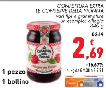 Conad CONFETTURA EXTRA LE CONSERVE DELLA NONNA 340 g offerta