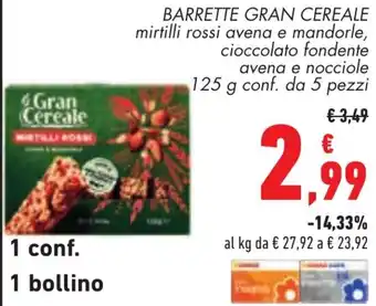 BARRETTE GRAN CEREALE 125 g