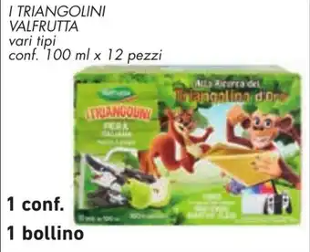 Conad I TRIANGOLINI VALFRUTTA vari tipi conf. 100 ml x 12 pezzi offerta