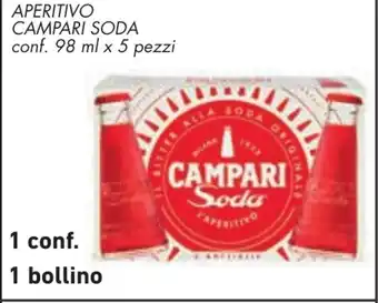 Conad APERITIVO CAMPARI SODA conf. 98 ml x 5 pezzi offerta