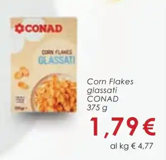 Conad Corn Flakes glassati CONAD 375 g offerta