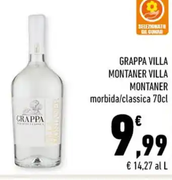 Conad GRAPPA VILLA MONTANER VILLA MONTANER morbida/classica 70cl offerta