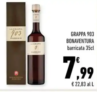 Conad GRAPPA 903 BONAVENTURA barricata 35cl offerta