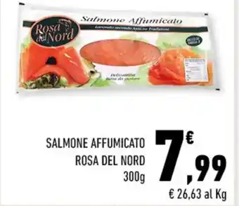 Conad SALMONE AFFUMICATO ROSA DEL NORD 300g offerta