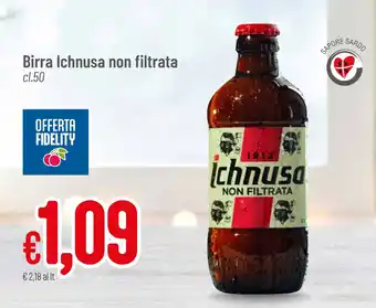 Pan Birra Ichnusa non filtrata cl. 50 offerta