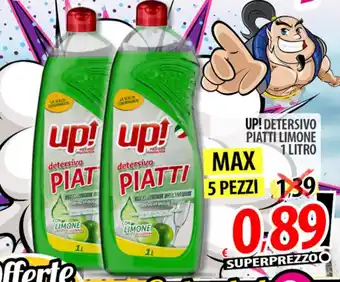 Il Genio Supermercato UP! DETERSIVO PIATTI LIMONE 1 LITRO offerta