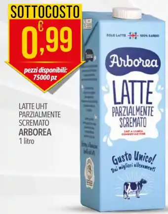 Iper Nonna Isa LATTE UHT PARZIALMENTE SCREMATO ARBOREA 1 litro offerta