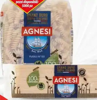 PASTA DI GRANO DURO 100% ITALIANO AGNESI FORMATI NORMALI 500 g